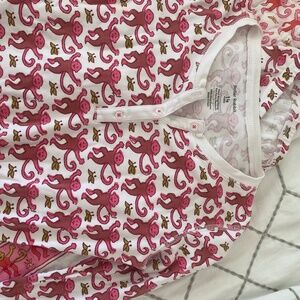 Roller Rabbit Pink Monkey Pj Set